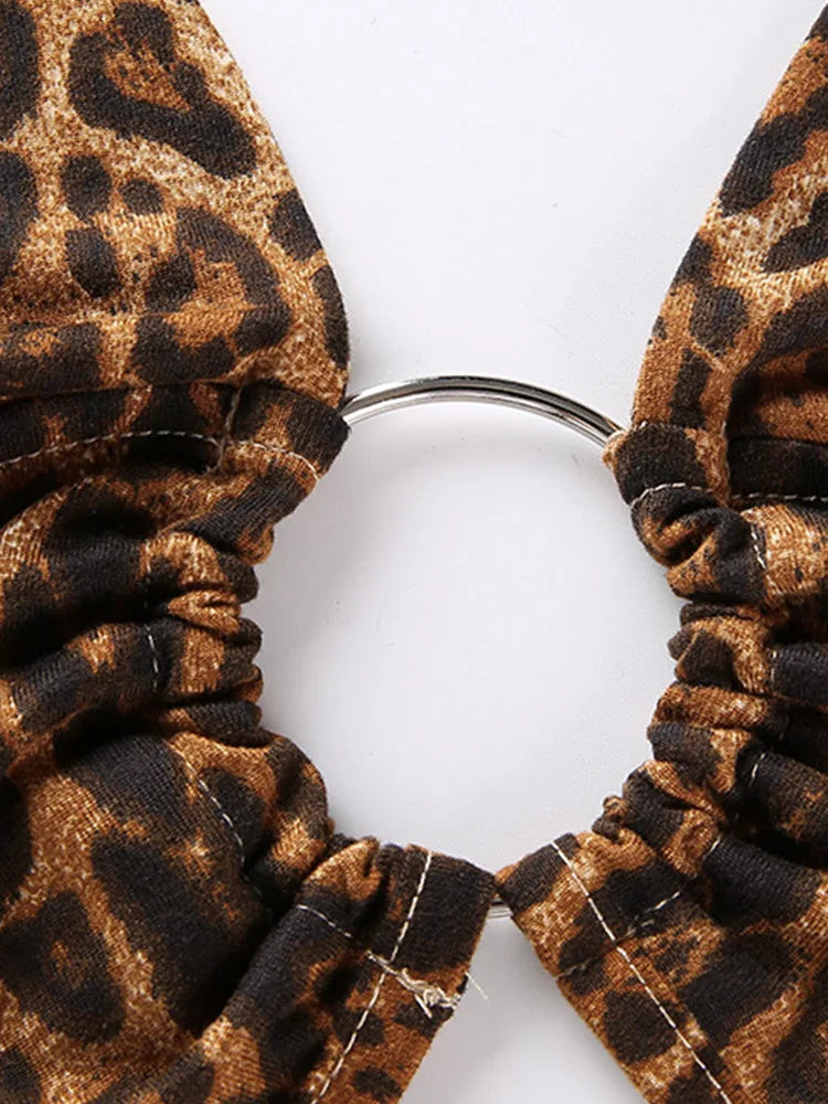 Leopard Print Crop Tank Top