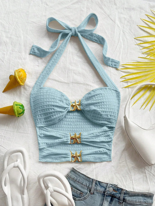 Knitted Halter Top