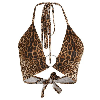 Leopard Print Crop Tank Top